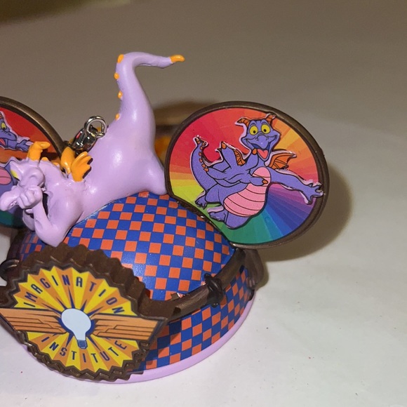 NEW!!! Disney HAND PAINTED Mickey Ear Hat Figment Ornamet - Picture 9 of 17